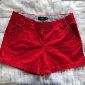 J Crew 5” Red Chino Shorts
